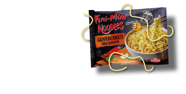 Noodle pakiranje goveđi okus