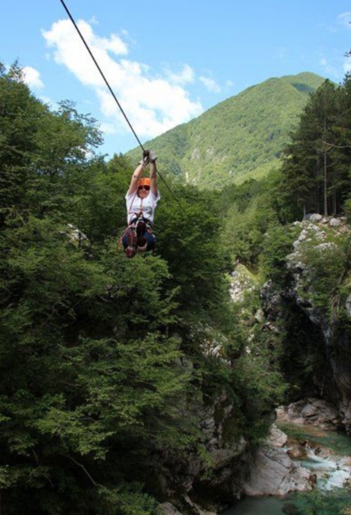 Najduži zipline iznad kanjona 200m visine,Slovenia slika
